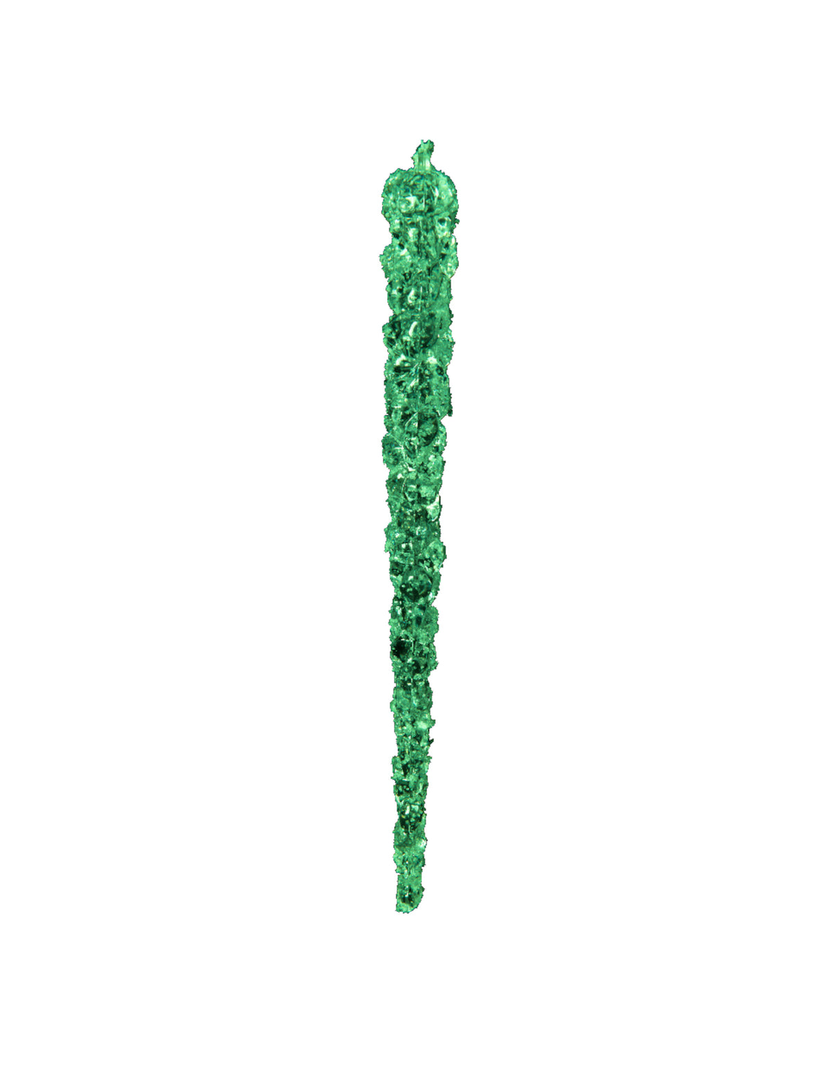 Détail d'une suspension stalactite de Noël pour sapin phosphorescente