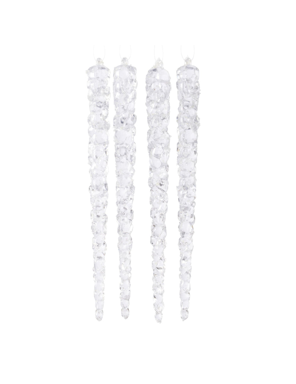 Suspensions stalactites de Noël pour sapin phosphorescentes