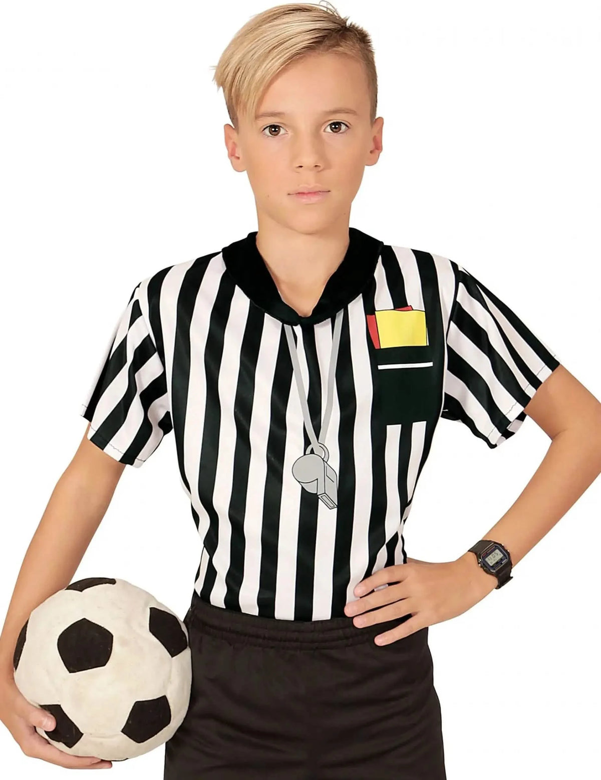 T-shirt árbitro de futebol criança