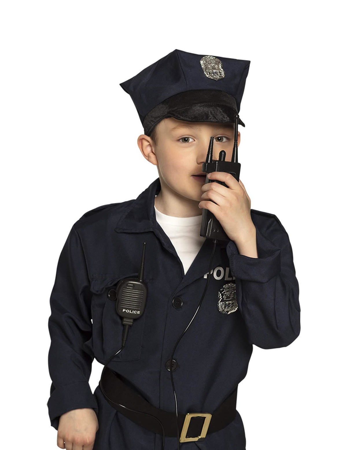 walkie-talkie de polícia para criança preto