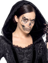 Tatuagem esqueleto preto adulto Halloween