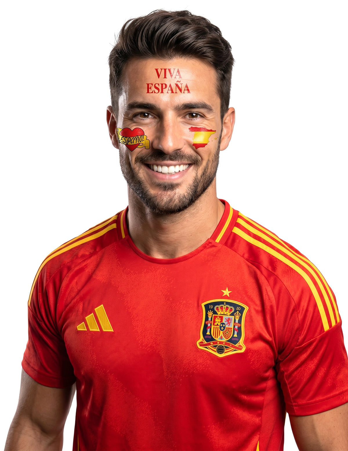 Tatuagens temporárias apoiam a Espanha