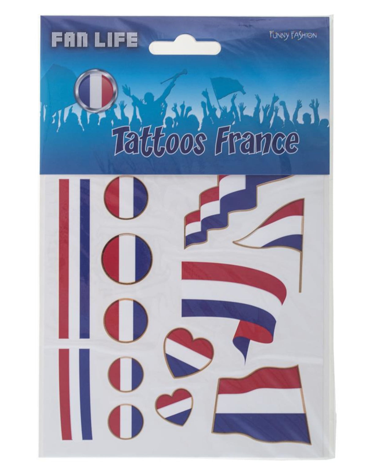Tatuagens temporárias apoiam França Holanda