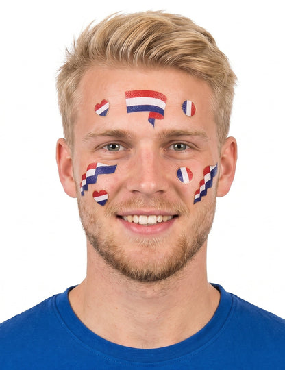 Tatuagens temporárias apoiam França Holanda