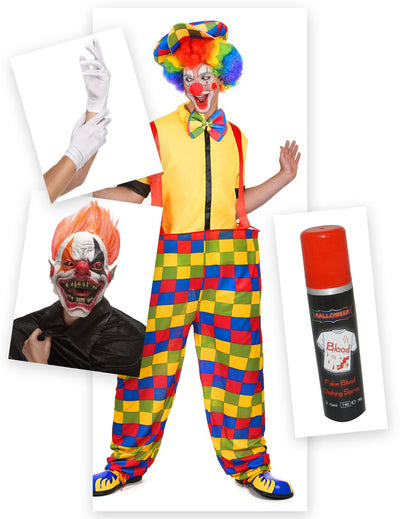 Pack disfarce Palhaço assustador Halloween