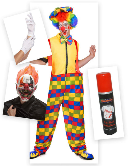 Pack disfarce Palhaço assustador Halloween