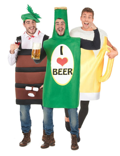 Fato de grupo de cerveja e vinho para adulto