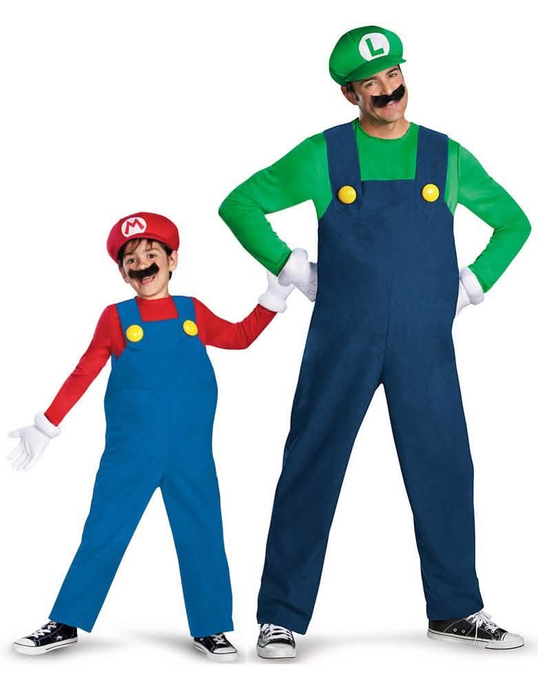 Disfarce de Luigi™ e Mario™ Pai e filho