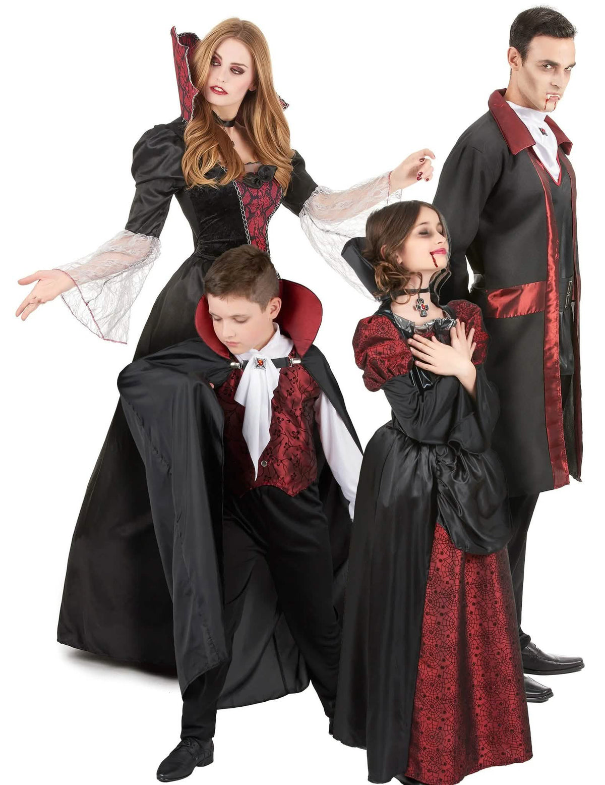 Fato de família vampiros barrocos para o Halloween