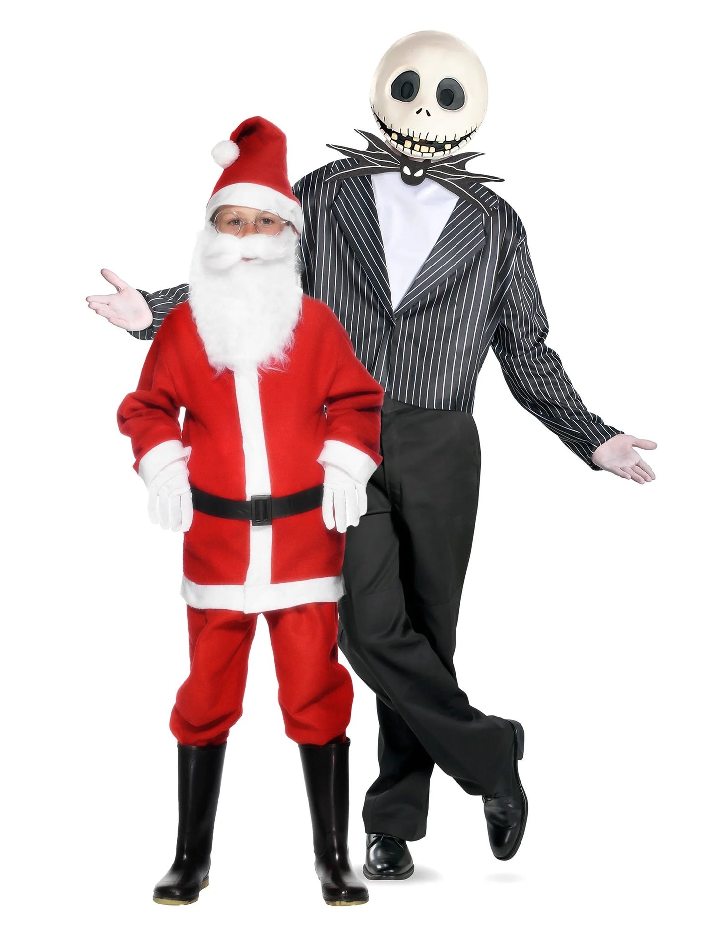 Disfarce de Jack Esqueleto™ e Pai Natal para pais e filhos