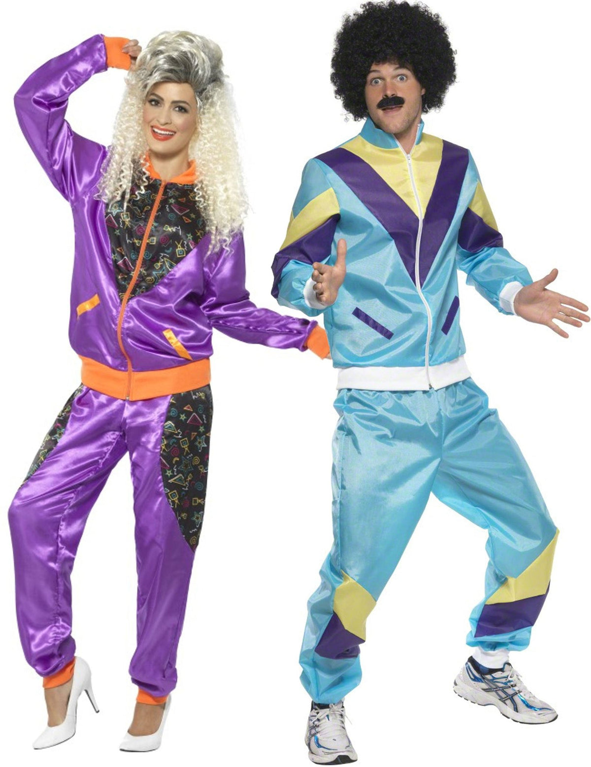Disfarce de casal anos 80 adulto