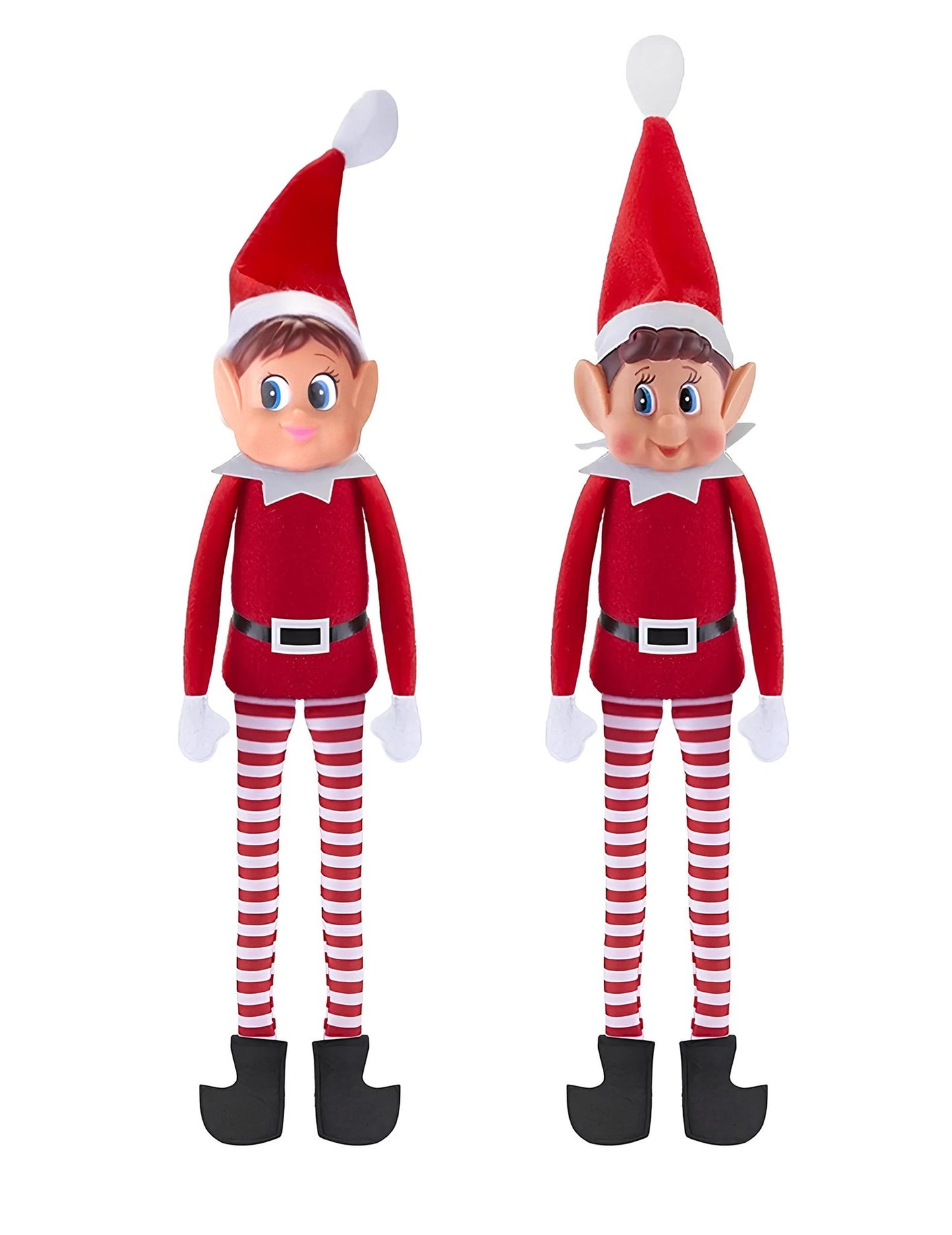 Dupla de duendes de Natal Elvie e Elfie