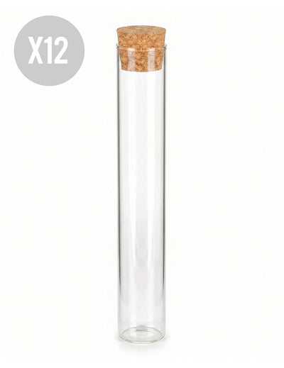 12 tubos de ensaio de vidro 15 cm