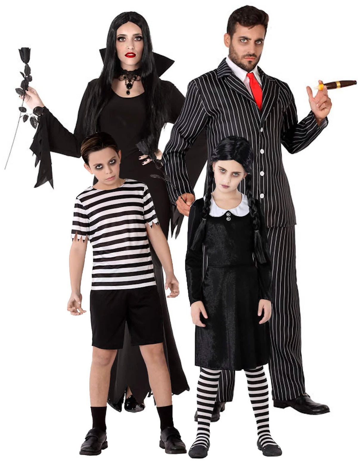 Disfarce de família gótico Halloween