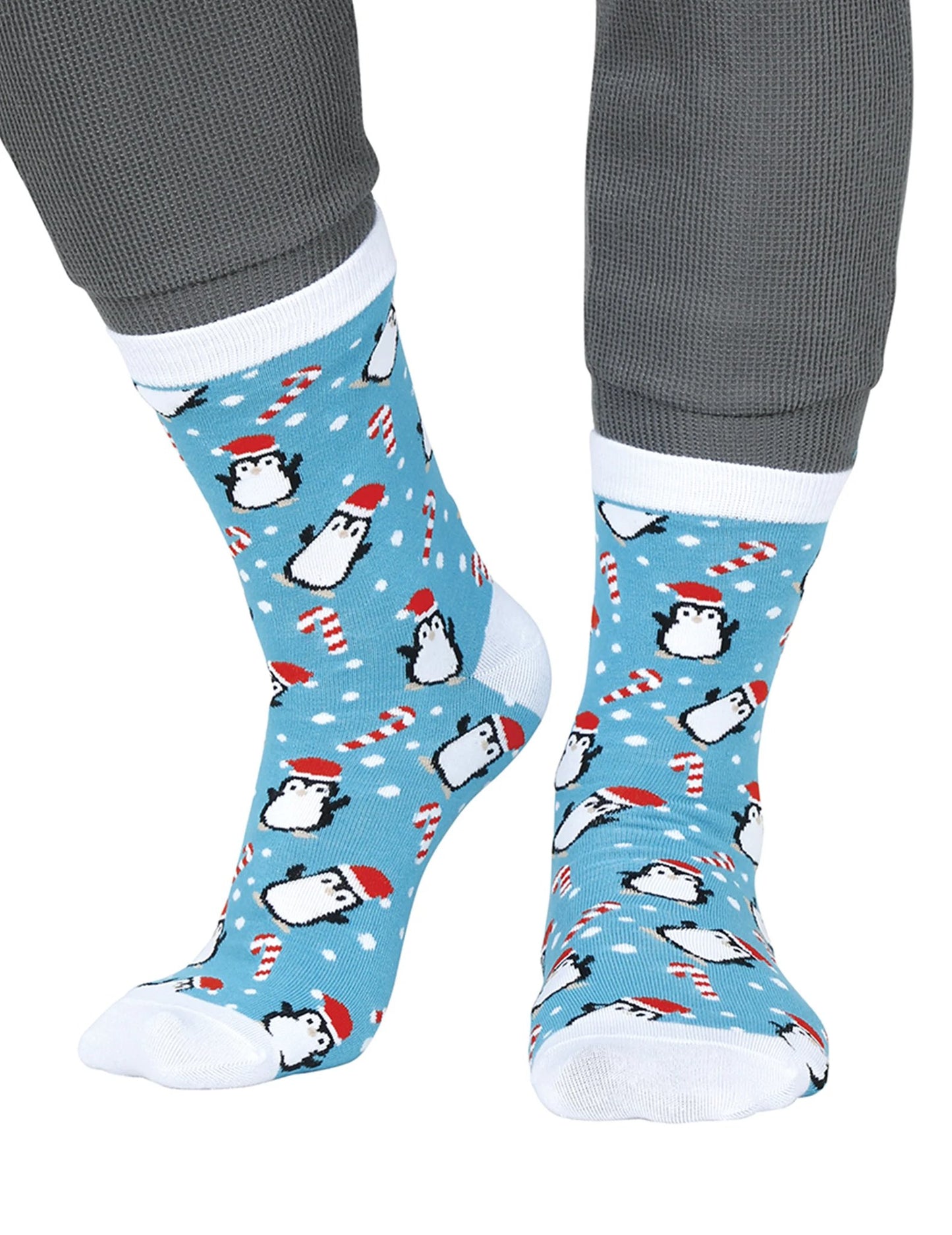Lote de 6 pares de meias de Natal motivos festivos adulto
