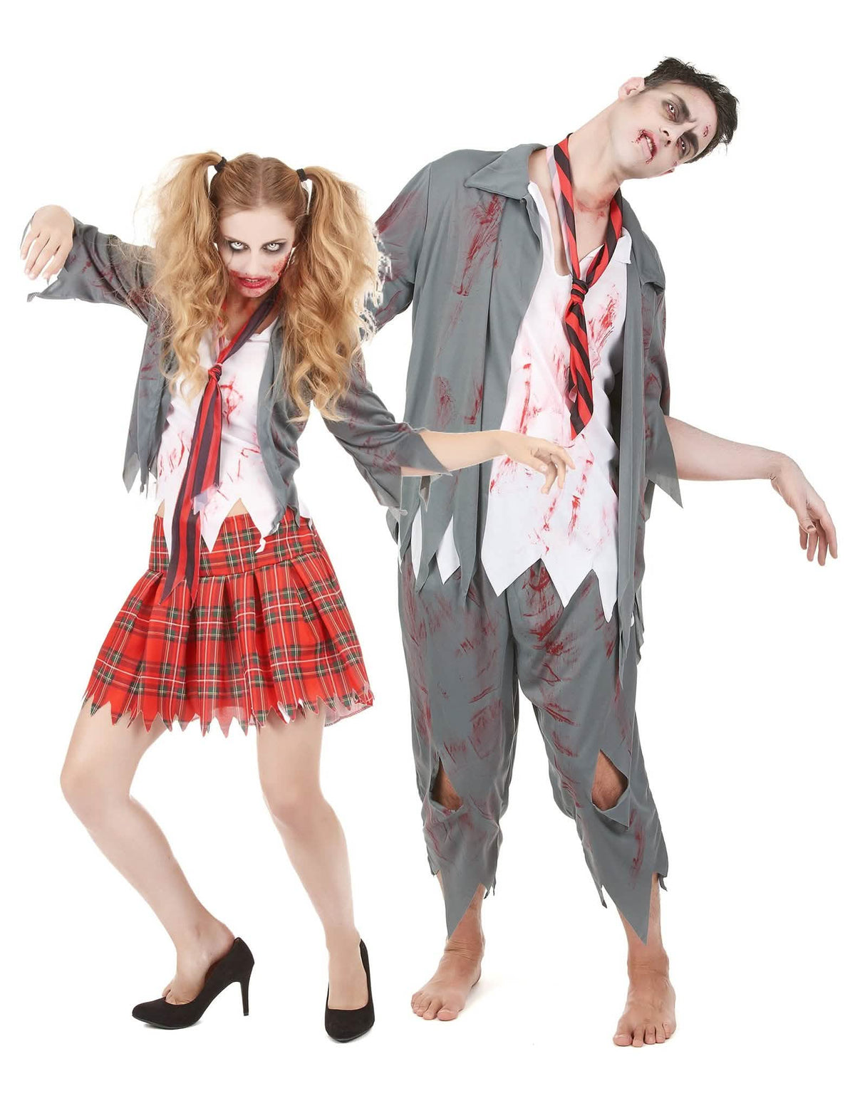 Disfarce de casal Zombie Halloween