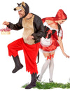 Disfarce de casal capuchinho vermelho e lobo-mau