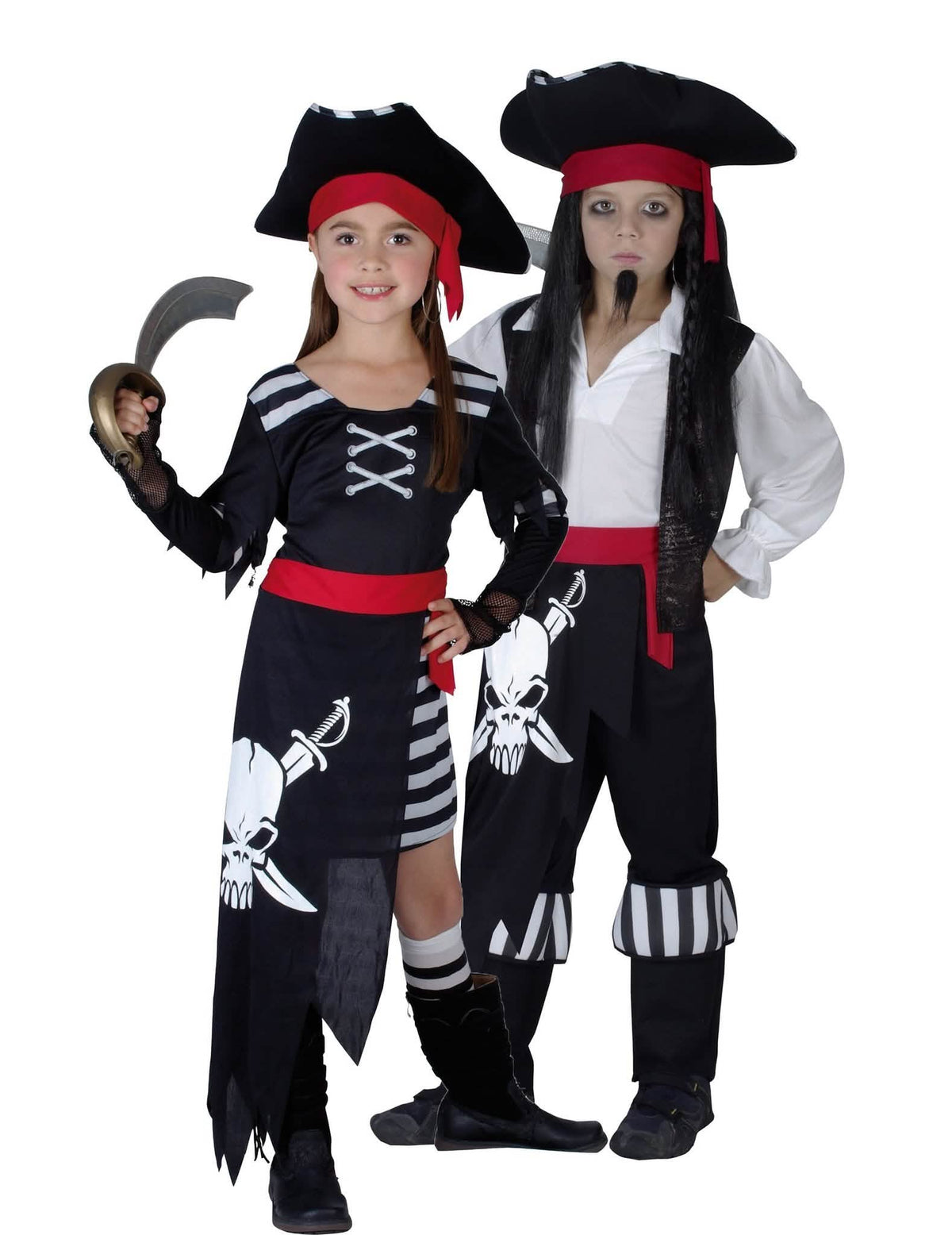 Disfarce de piratas para casal tamanho criança
