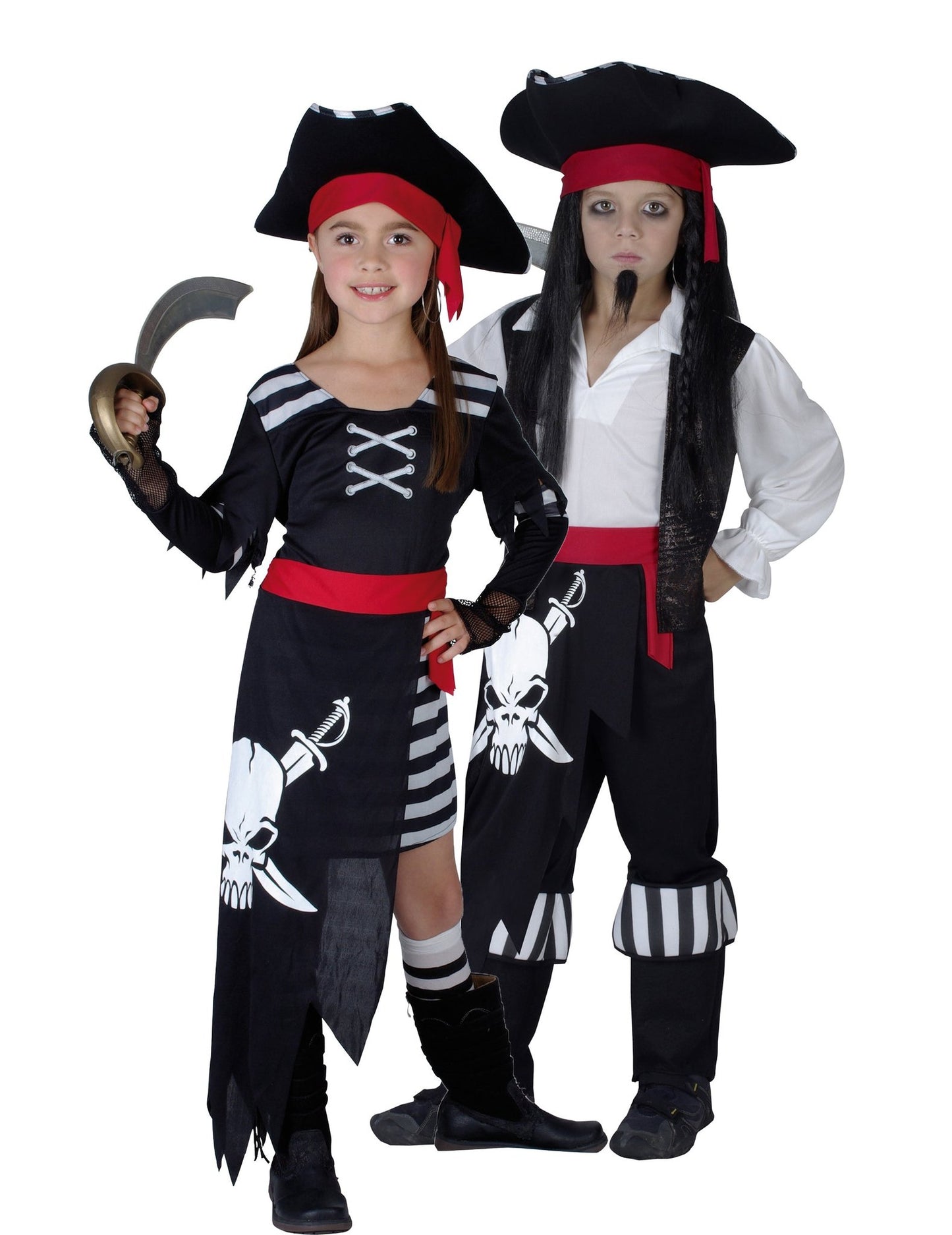 Disfarce de piratas para casal tamanho criança