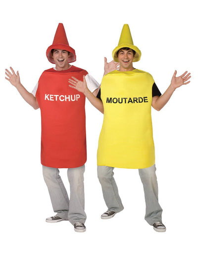 Disfarce de casal Mostarda e Ketchup adulto
