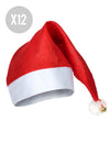 12 gorros de Natal com guizo para adulto