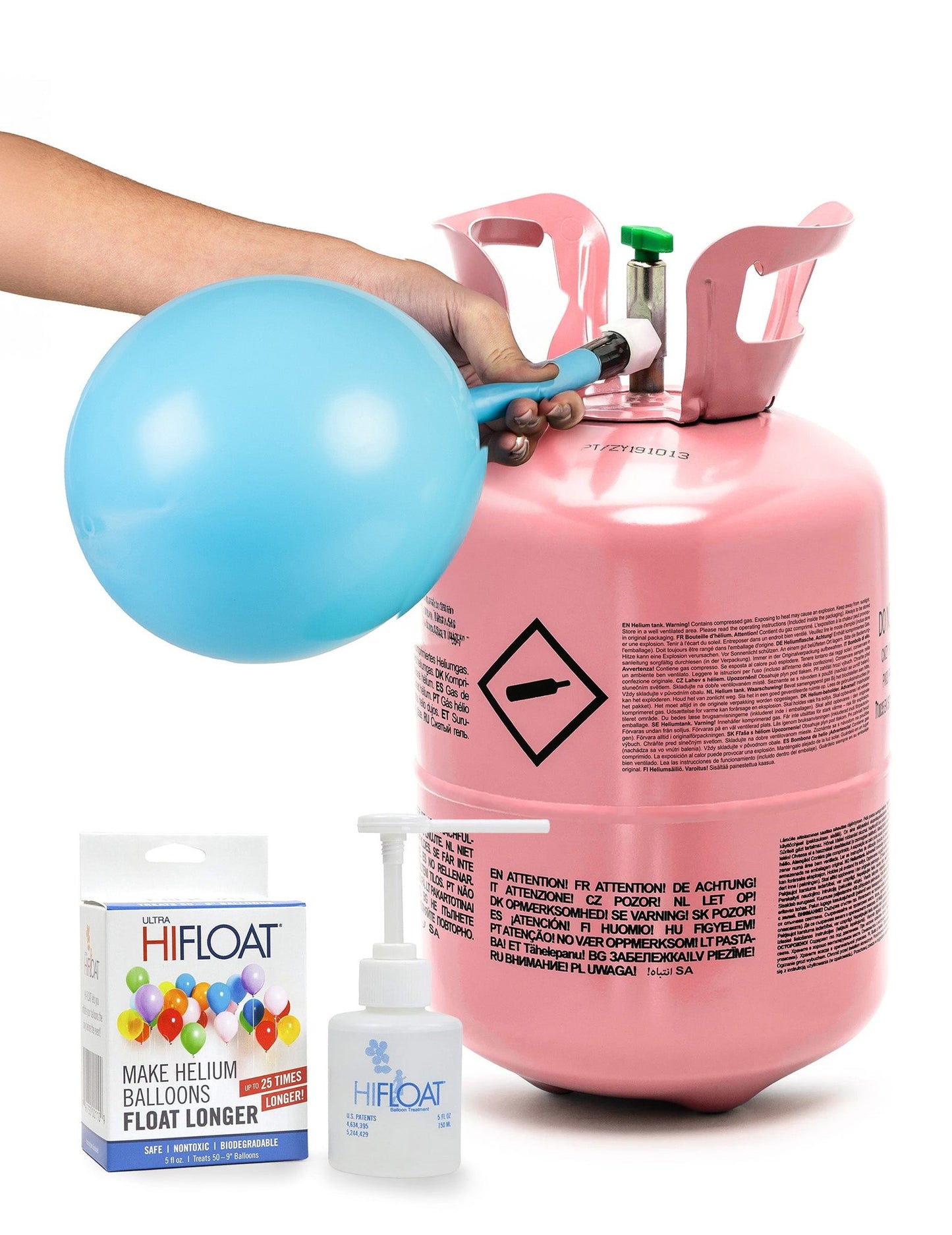 Kit garrafa de hélio até 30 balões com Hi-Float