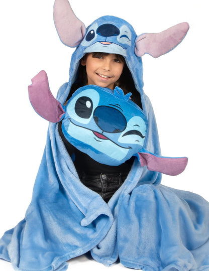 Conjunto de manta e almofada de lã polar Stitch™