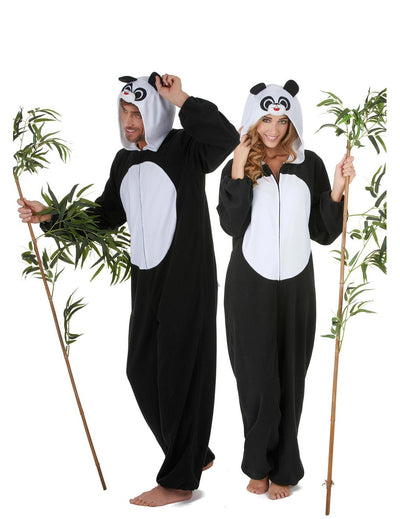Disfarce de casal panda adulto