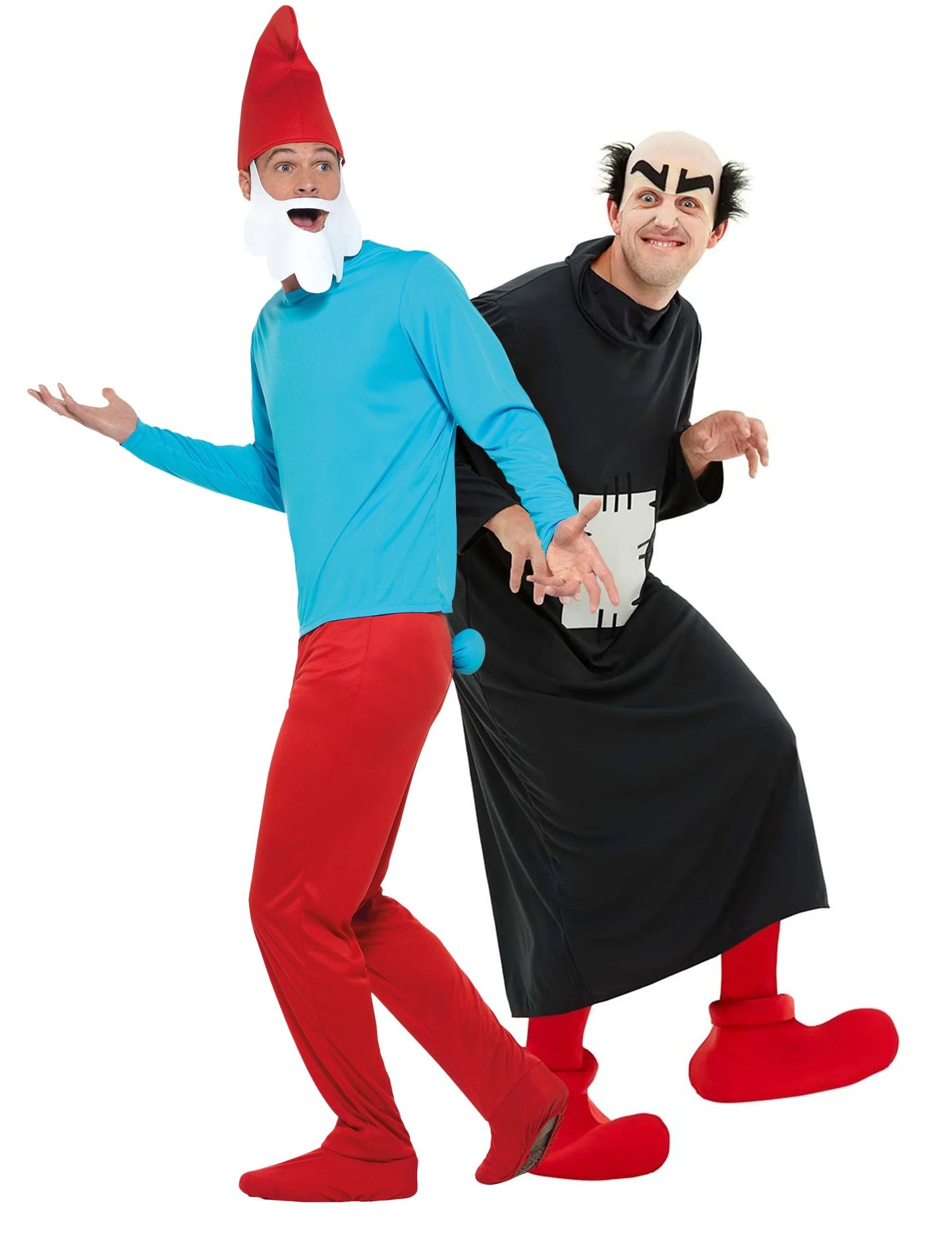Disfarce de casal Papa Smurf™ e Gargamel™ para adultos