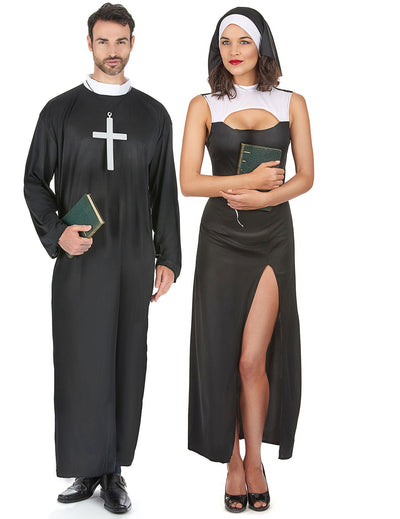 Disfarce de casal freira e padre