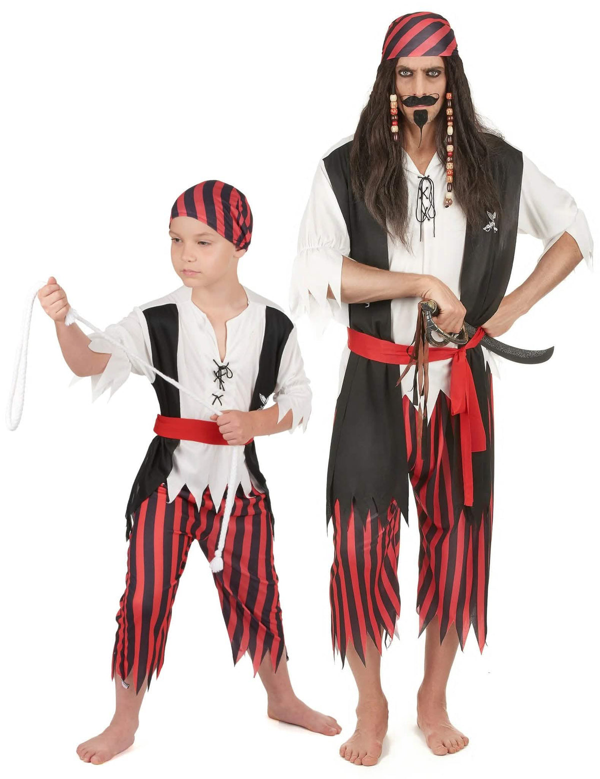 Disfarce dueto pirata pai e filho
