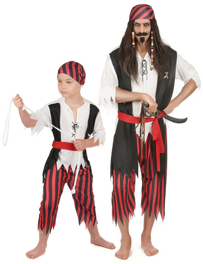 Disfarce dueto pirata pai e filho