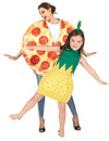Disfarce de casal de piza e ananás para pais e filhos