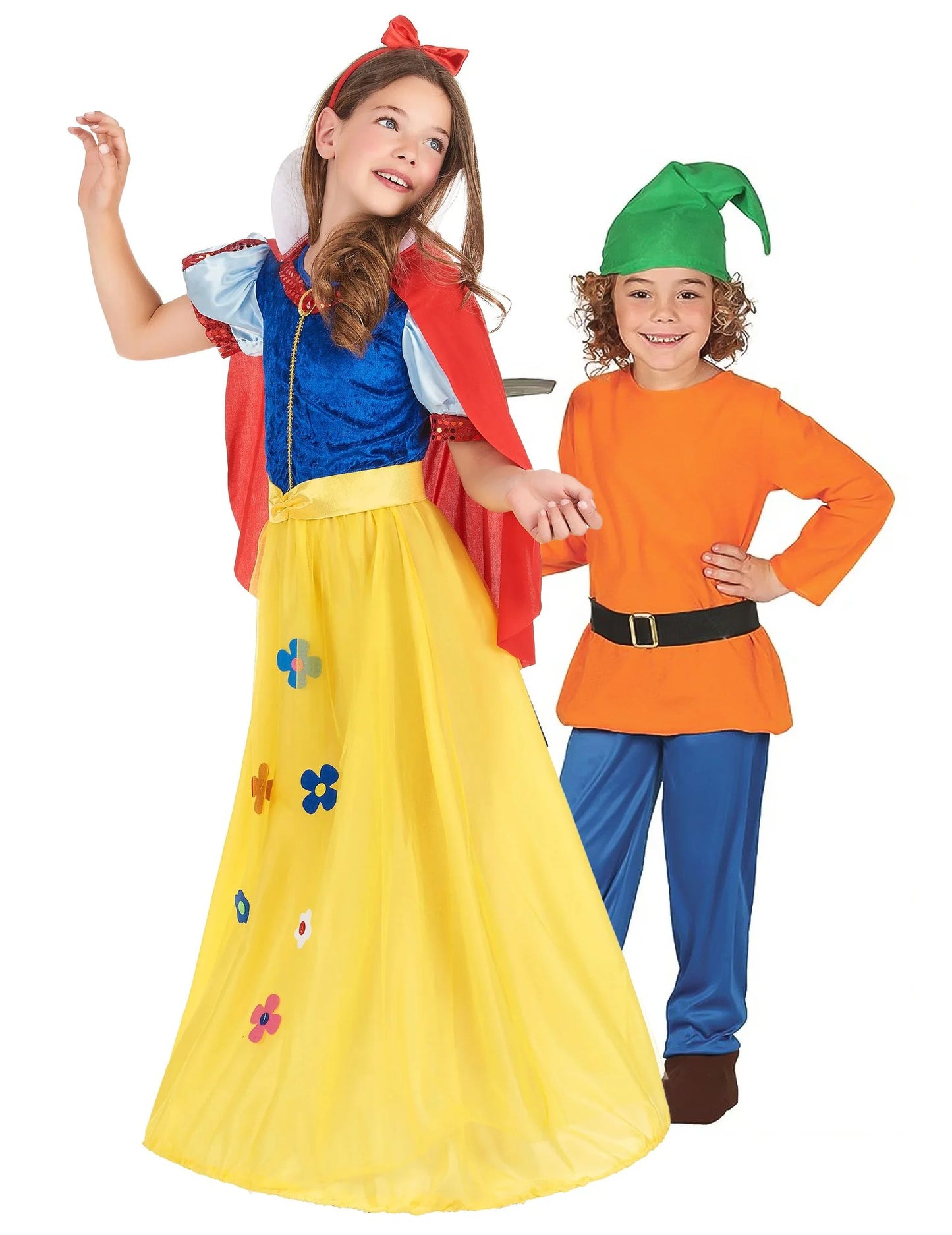 Fato de princesa e casal de anões para menina