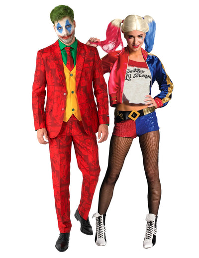 Disfarce de Joker Suitmeister™ e Harley Quinn™ para adultos