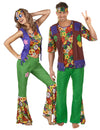 Disfarce de casal Hippie flower adultos