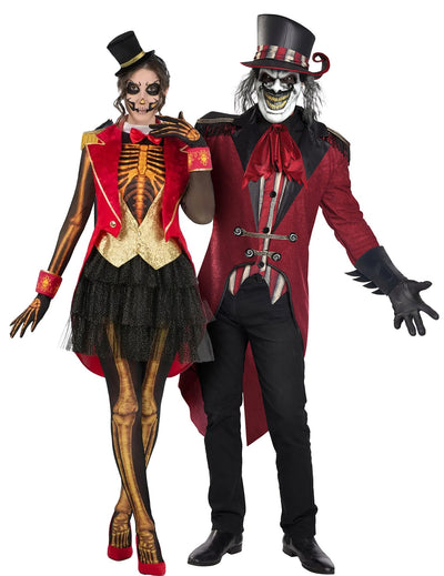 Fato de casal Domador e Senhora Loyal esqueleto adulto