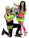 Disfarce de casal kitsch anos 80 adulto