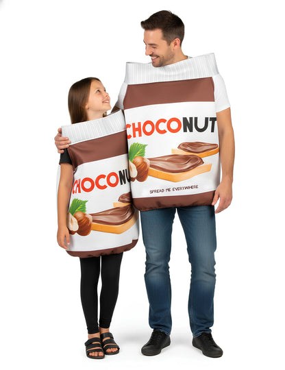 Disfarce de casal Choconut adulto e criança
