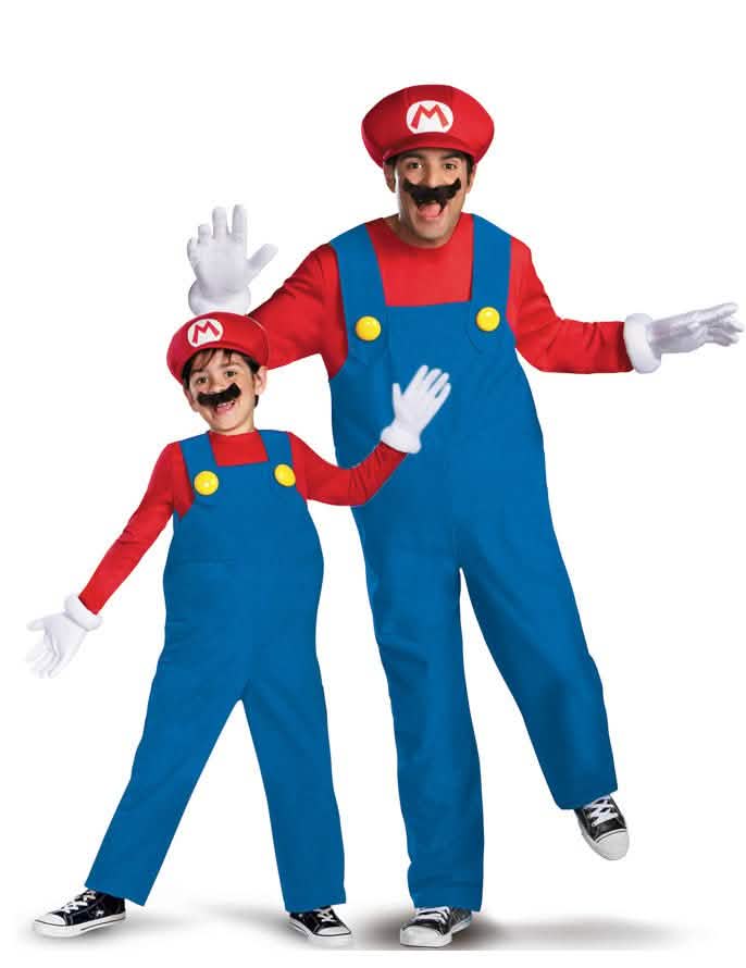 Disfarce de casal Mário™ Pai e filho