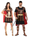 Disfarce de casal gladiadores romanos adulto