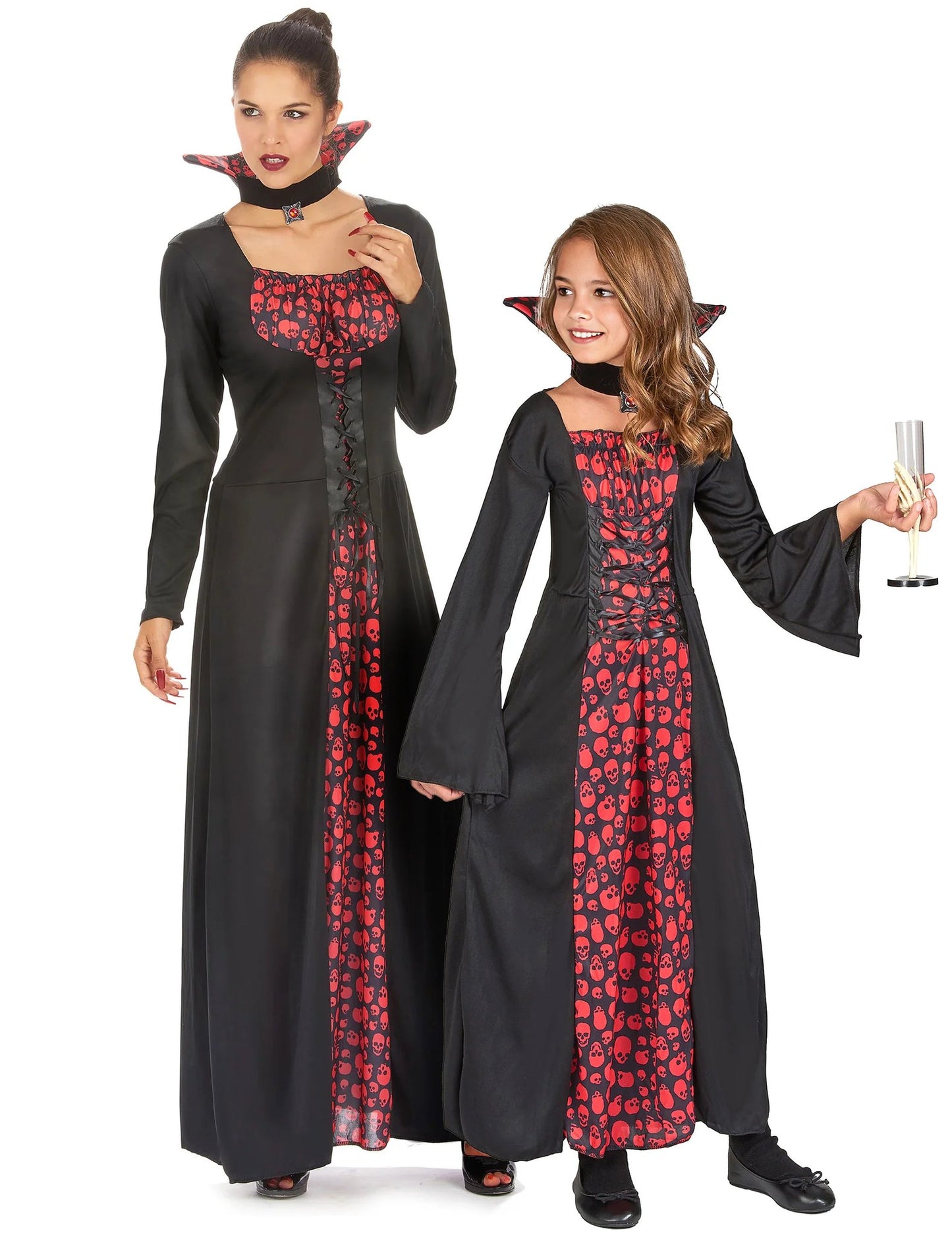 Fato de vampira mãe e filha para o Halloween