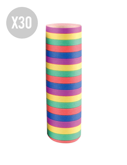 30 rolos de serpentinas 4 m