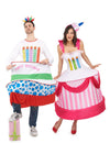 Disfarce casal bolo de aniversário