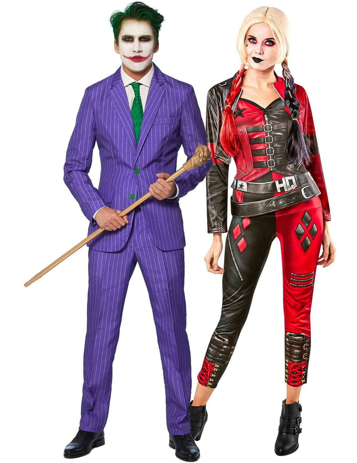 Fato para casal Harley Quinn - Suicide Squad 2™ da e fato do Sr. Joker™ Suitmeister para adulto