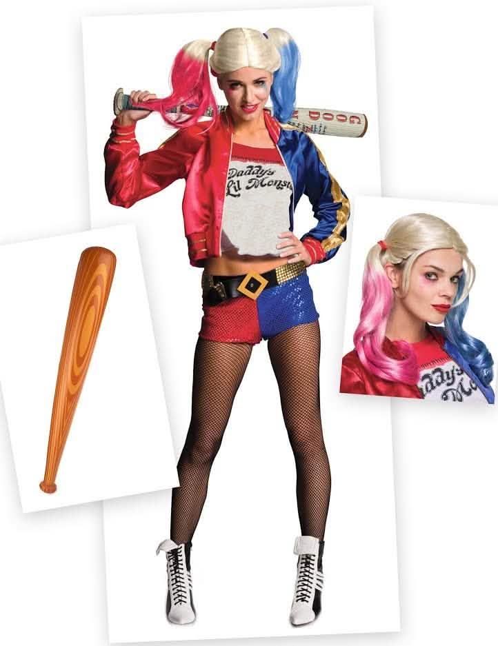 Pack disfarce e acessórios Harley Quinn™ mulher