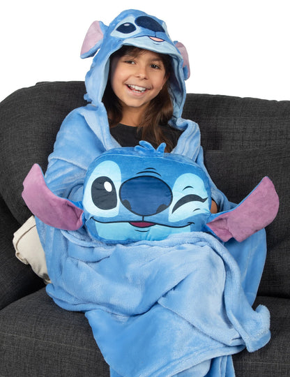Conjunto de manta e almofada de lã polar Stitch™