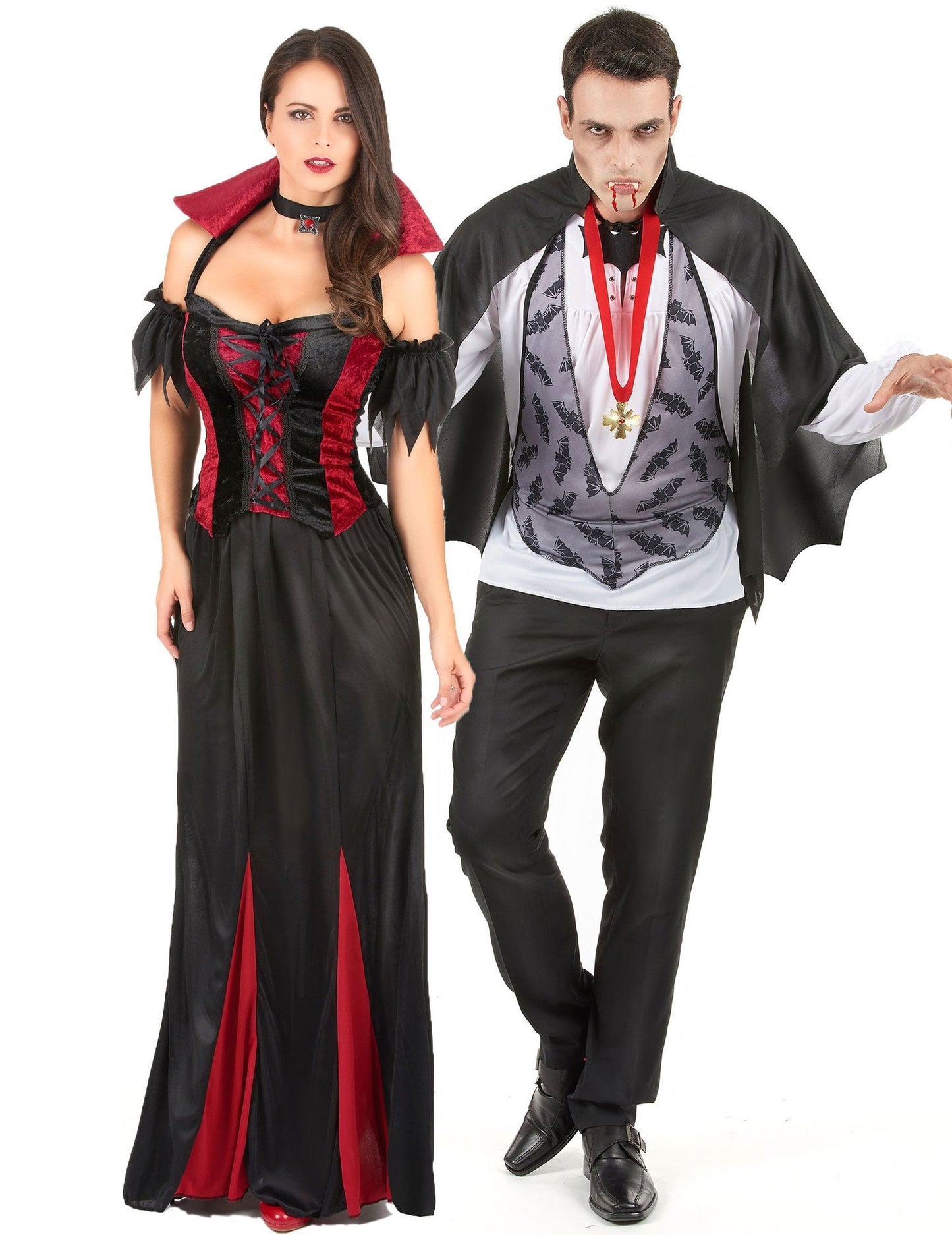 Disfarce de casal vampiros Halloween