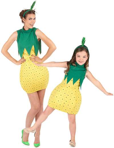 Disfarce de casal fruta ananás Mãe e Filha