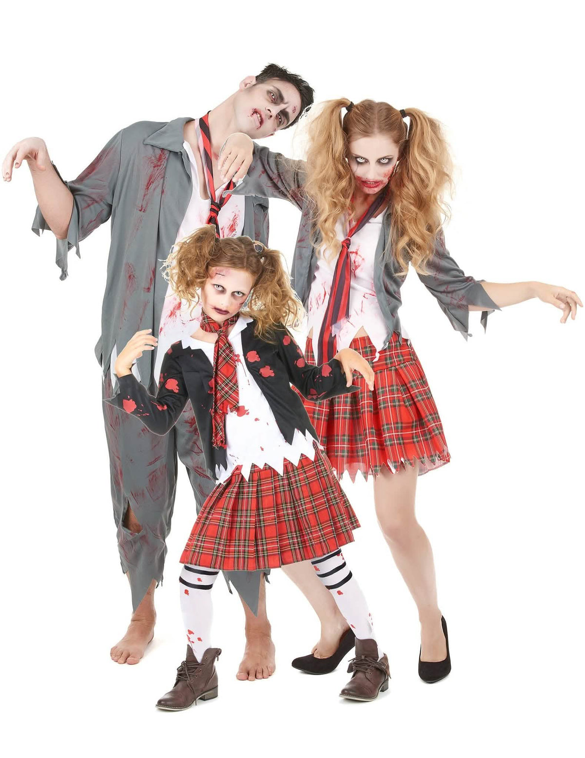 Disfarce de familia Zombie Halloween